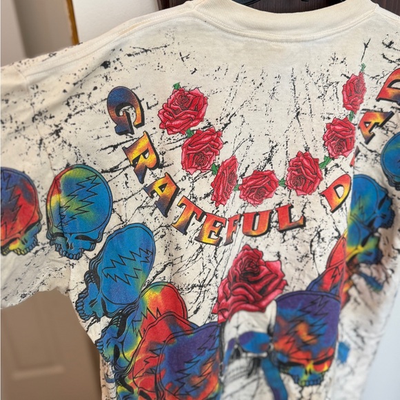 1992 Wild Oats Grateful Dead Vintage Tee / “Steal Your Face" All Over Print - Picture 9 of 13